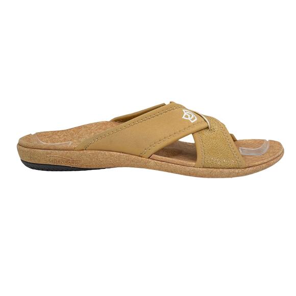 Spenco Flip Flop Slide Sandal SZ 7 Women's Brown Open Toe Slip On Casual Flat - Picture 2 of 10